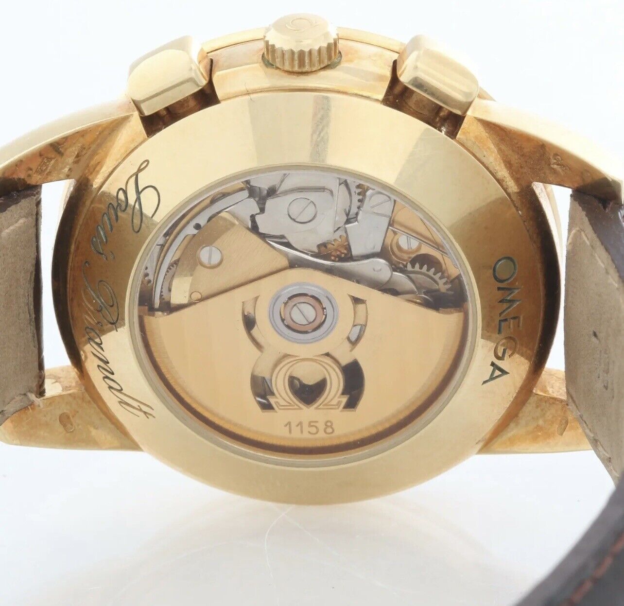 Sold at Auction: OMEGA LOUIS BRANDT 18K YELLOW GOLD CHRONOGRAPH WRIST WATCH