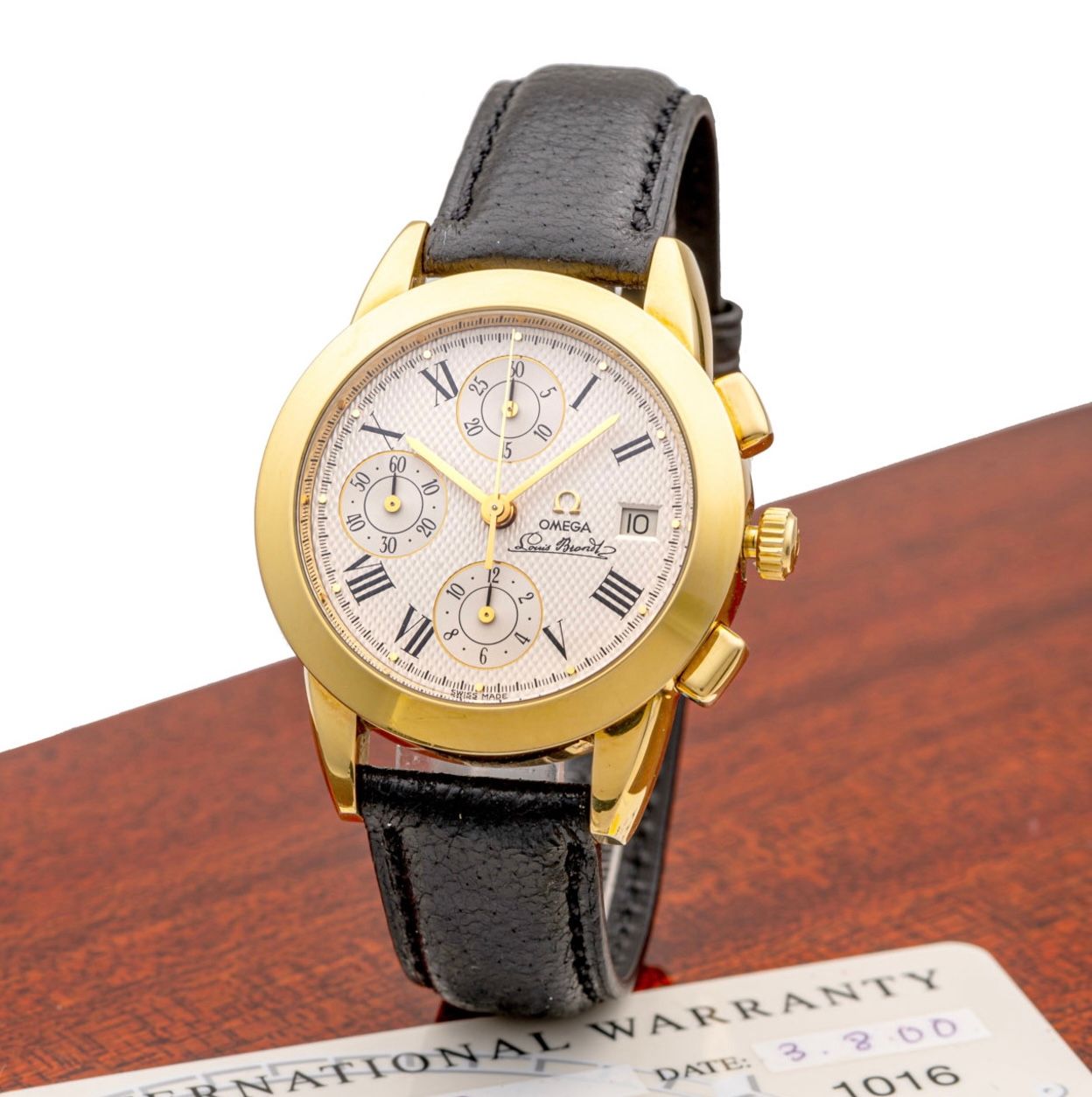 Omega Louis Brandt II Chronograph 18K Yellow Gold Watch