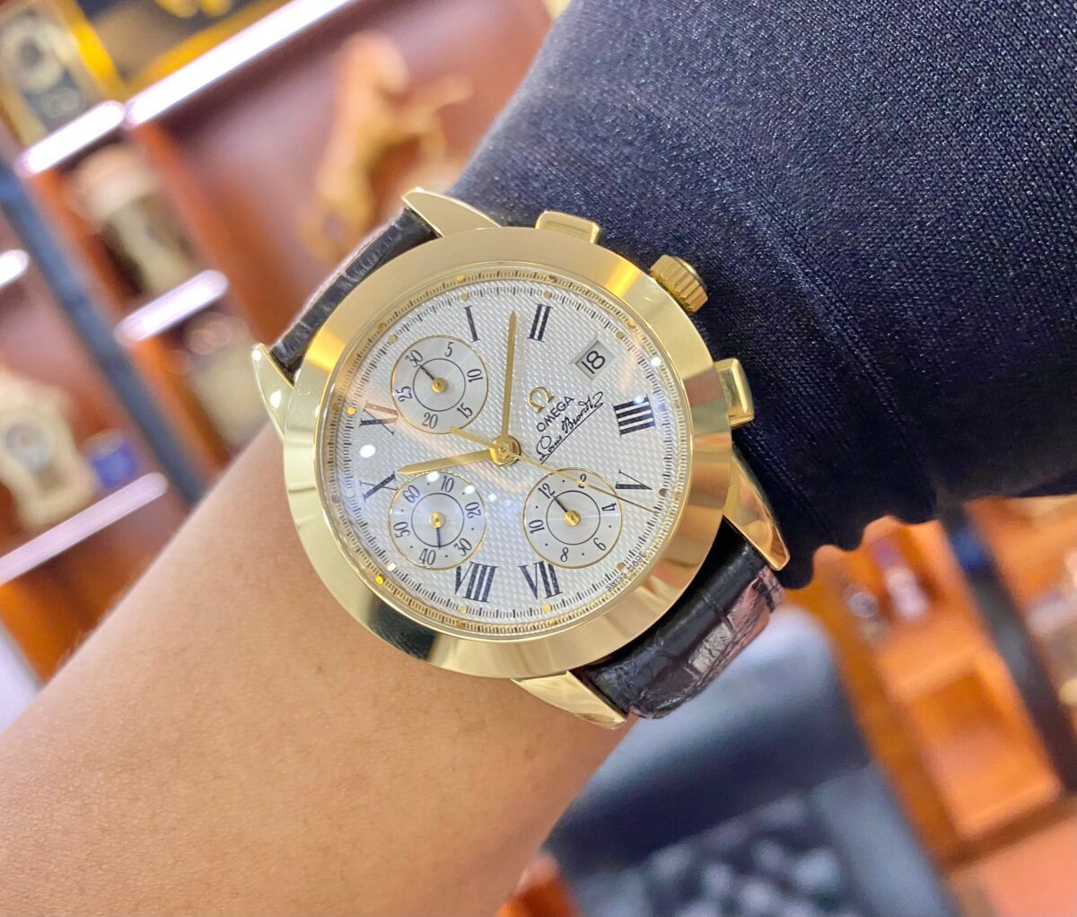 Louis Brandt Chronograph Yellow Gold on Strap