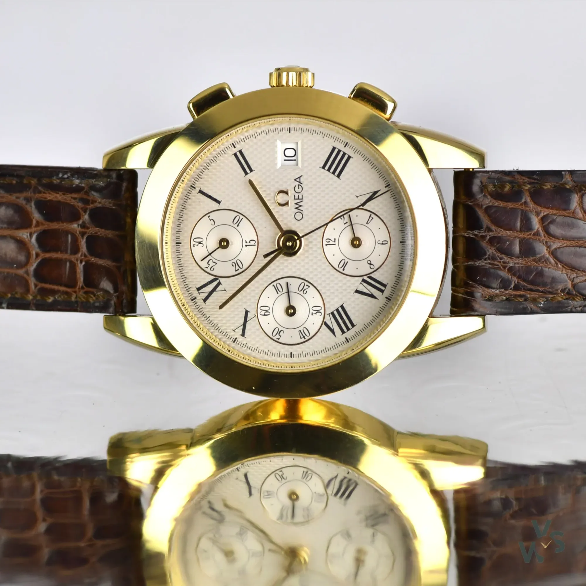 OMEGA, REF. 5331, LOUIS BRANDT CHRONOGRAPH, YELLOW GOLD, Important Modern  & Vintage Timepieces